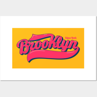 New York Brooklyn - Brooklyn Schriftzug - Brooklyn  Logo Posters and Art